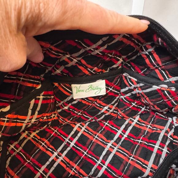 Vera Bradley Retired Y2K Pirouette Small Duffel - Black Red Floral - Like New! - Picture 12 of 14